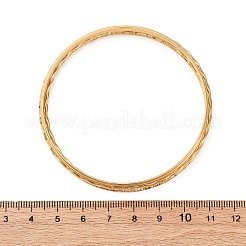 5 juego de brazaletes de acero inoxidable 304 para mujer&nbsp;BJEW-S162-01C-G