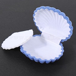 4 Stück muschelförmige Aufbewahrungsboxen aus Samt für Schmuck&nbsp;VBOX-DJ0001-02D