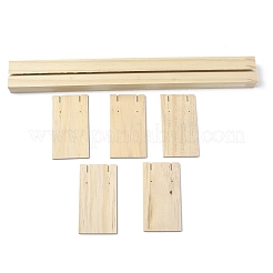 Présentoirs pour boucles d'oreilles en bois à 1 fente&nbsp;EDIS-R027-01B-01