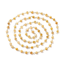 Catene di perline colorate e riscaldate con occhio di tigre naturale fatte a mano da 3.28 piede&nbsp;X1-AJEW-JB01092-03