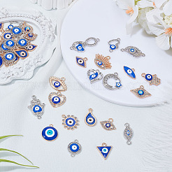 40 Stück Strass-Verbindungsstück-Sets aus Zinklegierung für Charms und Anhänger&nbsp;FIND-HY0004-30