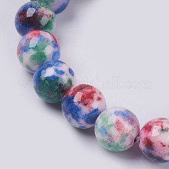 Armband aus natürlichem Jade-Perlen-Stretch&nbsp;BJEW-P214-M-6mm