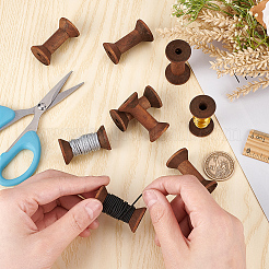 Bobines vides en bois pour fil&nbsp;TOOL-WH0125-54A