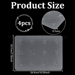 4 Stück transparentes PVC-Schmerzverbandbrett&nbsp;PVC-PH0001-41A