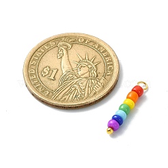 7 farbige Chakra-Anhänger aus bunten Glasperlen&nbsp;PALLOY-JF02526-02
