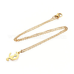 Colliers pendentifs chaton en acier inoxydable 201&nbsp;NJEW-S105-JN588-40-2
