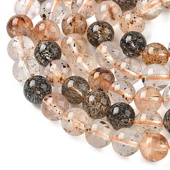 Fili di perline di diamante naturale herkimer&nbsp;G-Z115-C01-6mm