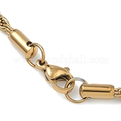 Braccialetti con catena in acciaio inossidabile 201 da 3 mm per donna&nbsp;BJEW-R318-01G-1