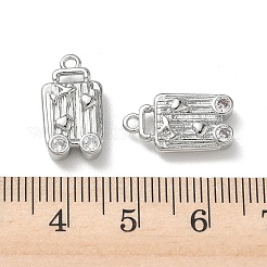 Pendenti in zirconi cubici trasparenti in micro pavè di ottone&nbsp;KK-P355-25P