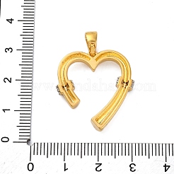 Pendentifs avec zircon cubiques à micro-pavés en laiton&nbsp;KK-V009-17G