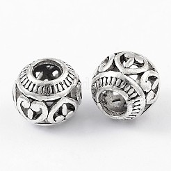 Tibetischer Stil Metall europäischen Großlochperlen&nbsp;MPDL-R019-04