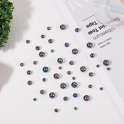 80 pz 4 stile rack placcatura arcobaleno colore 304 perline in acciaio inox&nbsp;STAS-SZ0002-38