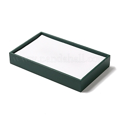 Gli anelli rettangolari in pelle sintetica a 6 slot espongono i vassoi con interno in velluto grigio&nbsp;VBOX-C003-03
