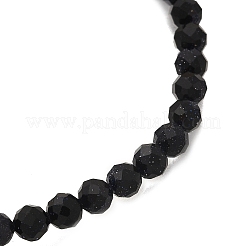 3 bracelet extensible en perles rondes de pierres précieuses naturelles et synthétiques mélangées pour hommes et femmes&nbsp;BJEW-JB12337