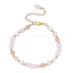 3 set di braccialetti con perline rotonde in vetro di 3 colori&nbsp;BJEW-JB12072