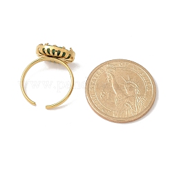 Pendientes ovalados de turquesa de acero inoxidable 304 para mujer&nbsp;EJEW-R010-01G-03