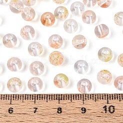 Perles de verre transparentes de peinture de cuisson&nbsp;DGLA-T004-08H