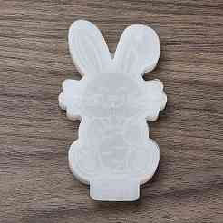 Moules à pendentif en silicone pour porte-clés lapin de pâques&nbsp;SIL-Z018-06B