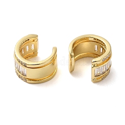 Manschettenohrringe aus Messing mit Mikropflaster und klaren Zirkonia für Damen&nbsp;EJEW-B057-04G