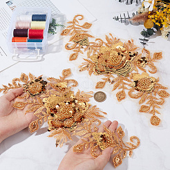 1 paire d'accessoires de costume en polyester brodé à paillettes&nbsp;DIY-CY0002-39