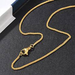 Colliers en chaîne de blé en laiton de 1.5 mm pour femmes&nbsp;KK-CBA4FD4-09G