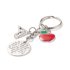 Dreieckiger Machthaberlegierungs-Charme keychain des roten Apfels&nbsp;KEYC-TA00002