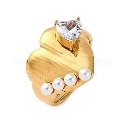 Anillos de puño ajustables de acero inoxidable 304 para mujer&nbsp;RJEW-B126-03G