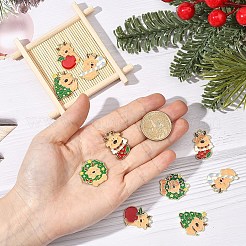 10 stücke 5 arten weihnachten hirsch thema legierung emaille anhänger&nbsp;ENAM-YW0006-49
