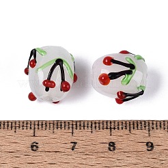 Perles vernissées manuelles&nbsp;LAMP-Q039-01A