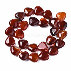 Fili di perline agata rosso naturale&nbsp;G-S364-097