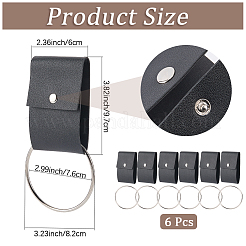 6 gancho para toalla de cuero sintético&nbsp;AJEW-CL0003-35A