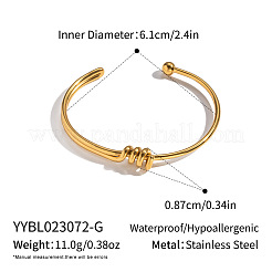 Bracelets manchettes ouverts en acier inoxydable 304 pour femmes&nbsp;RM8954-1