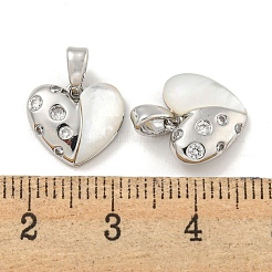 Pendenti in zirconi cubici trasparenti in micro pavè di ottone&nbsp;KK-P275-16P