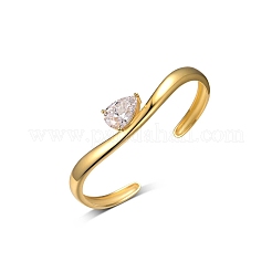 Braccialetti regolabili in ottone con pavé di zirconi cubici per donna&nbsp;QN2893-1