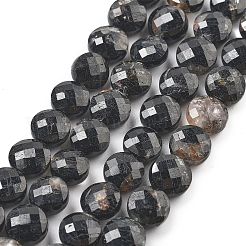 Naturali nera perle di tormalina fili&nbsp;G-C179-A23-03