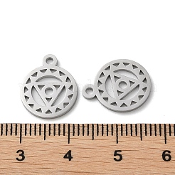 Dijes de acero inoxidable 304 con temática de chakra que no se deslustran&nbsp;STAS-Q303-10P