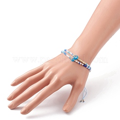 Set di braccialetti di perline di nylon intrecciati regolabili&nbsp;BJEW-JB05790-02