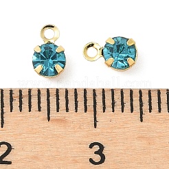Charms de vidrio de latón&nbsp;KK-C097-08G-02