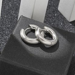 Boucles d'oreilles créoles en acier inoxydable 304 givré pour femmes&nbsp;EJEW-C096-32F-P