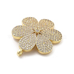 Pendenti in zirconi cubici trasparenti in micro pavè di ottone&nbsp;KK-L228-47G