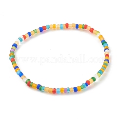 Set di braccialetti elasticizzati con perline di semi di vetro rotondi 7 pz 7 stili&nbsp;BJEW-JB06327