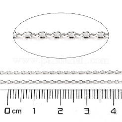 Catene a maglie in argento sterling rodiato anti-ossidazione 925&nbsp;STER-E072-02P-03
