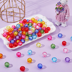 110 perles acryliques transparentes sur le thème de l'automne&nbsp;TACR-DC0001-15