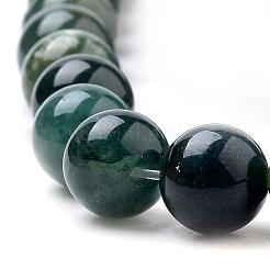 Chapelets de perles en agate mousse naturelle&nbsp;G-I199-06-10mm