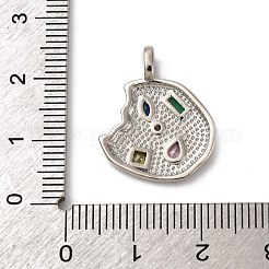 Ottone micro spianare pendenti zirconi&nbsp;KK-P308-32P