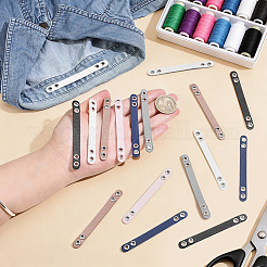 18 Stück 6-farbige Kunstleder-Taschengurte mit silberfarbenen Metallösen für Taschenaccessoires&nbsp;DIY-NB0016-35