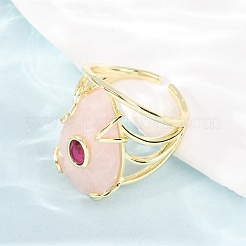 Anneaux de manchette en quartz rose naturel&nbsp;GG-CBA5FCC-03G-01
