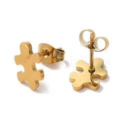 Boucles d'oreilles à tige en acier inoxydable 304 avec placage sous vide PVD&nbsp;EJEW-Z040-42G