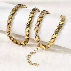Colliers à chaîne torsadée œil de cheval en acier inoxydable 304 pour femmes et hommes&nbsp;NJEW-A046-01G