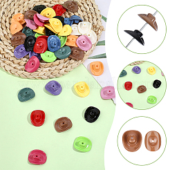 60pcs 12 Farben undurchsichtige Acrylperlen&nbsp;OACR-PA0001-64